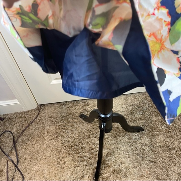 J Crew Dress Sateen Floral Fit & Flare Midi Dress C3327 Sz 6 - Picture 4 of 15